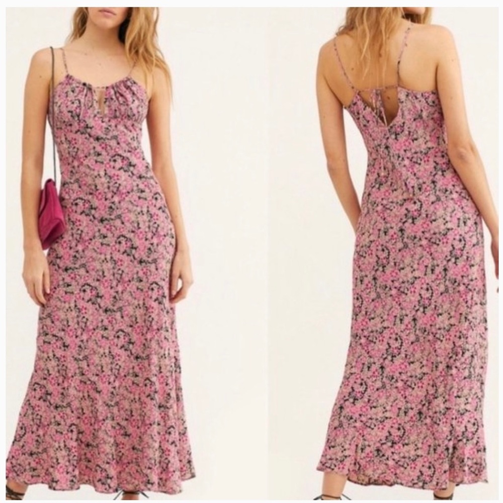 Free People NWT Floral Bon Voyage Midi Dress SM